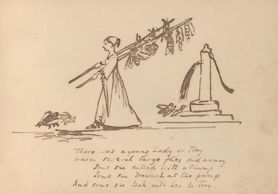 Book Of Nonsense Pl 16 by Edward Lear - Canvas Print