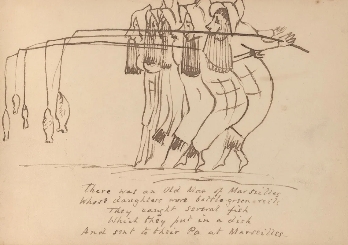 Book Of Nonsense Pl 20 by Edward Lear - Canvas Print