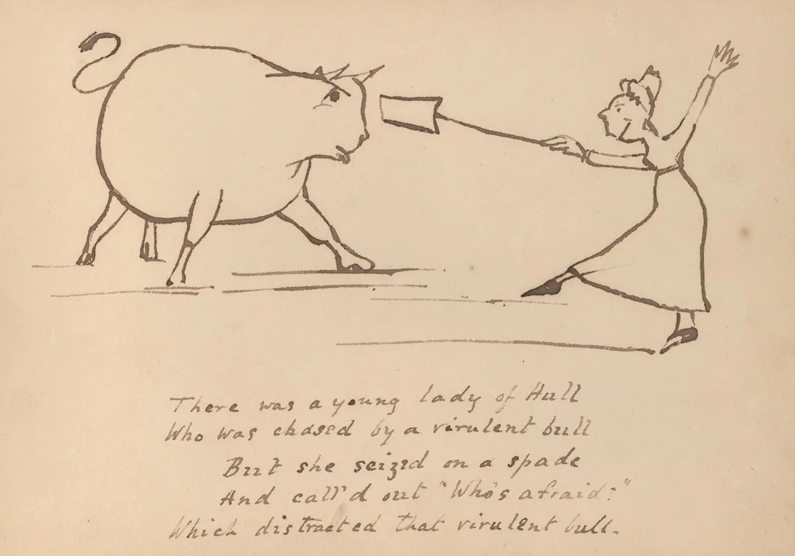 Book Of Nonsense Pl 36 by Edward Lear - Canvas Print