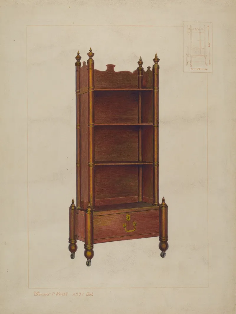 Bookcase 3 by Vincent P. Rosel - Canvas Print