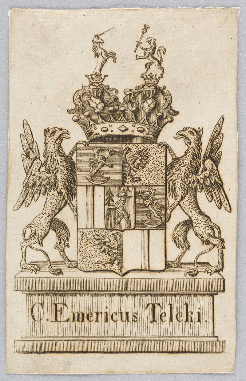 Bookplate C Emericus Teleki