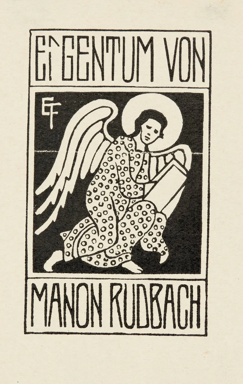 Bookplate Eigentum Von Manon Rudbach by Else Günther-Falk - Canvas Print