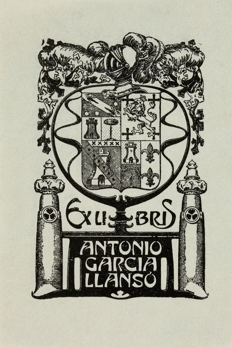 Bookplate Of Antonio Garcia Llanso