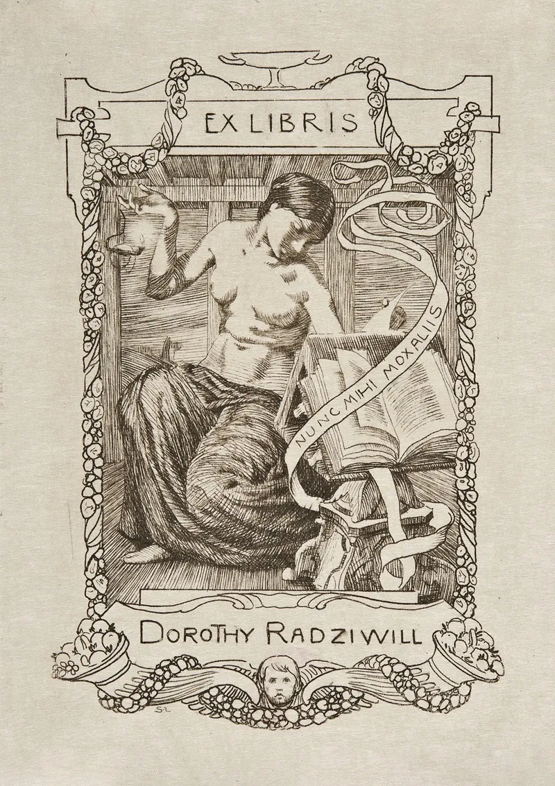 Bookplate Of Dorotha Radziwill by Sigmund Lipinsky   - Canvas Print