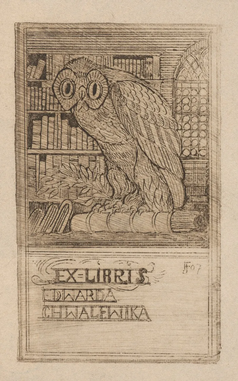 Bookplate Of Edward Chwalewik 1873 1956
