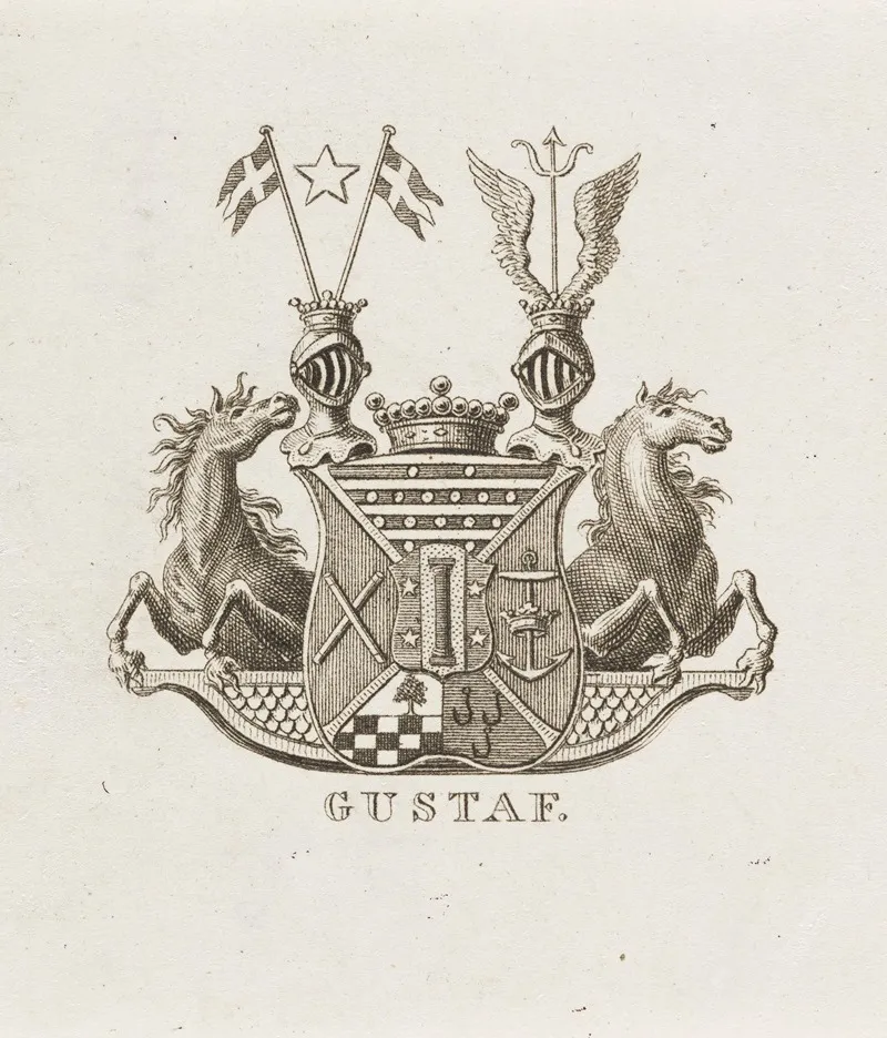 Bookplate Of Freiherr Gustaf Ridderstolpe