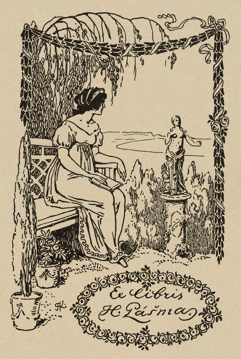 Bookplate Of H Pasma by Adolf Kašpar - Canvas Print