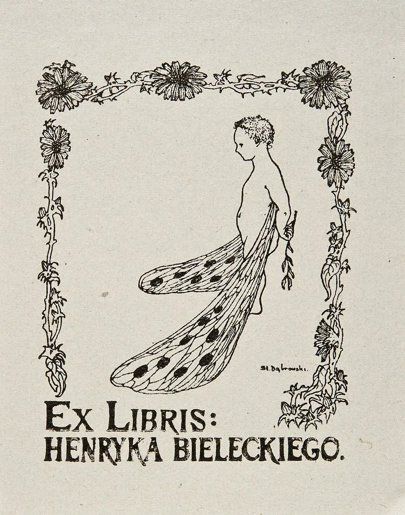 Bookplate Of Henryk Bielecki by Stanisław Dąbrowski - Canvas Print