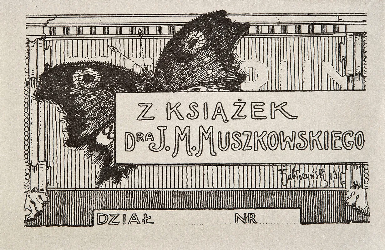 Bookplate Of Jan Muszkat Muszkowski