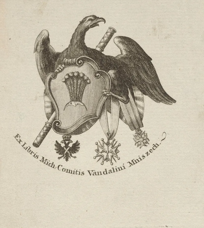 Bookplate Of Michal Jerzy Wandalin Mniszecha Of Vyshnivets