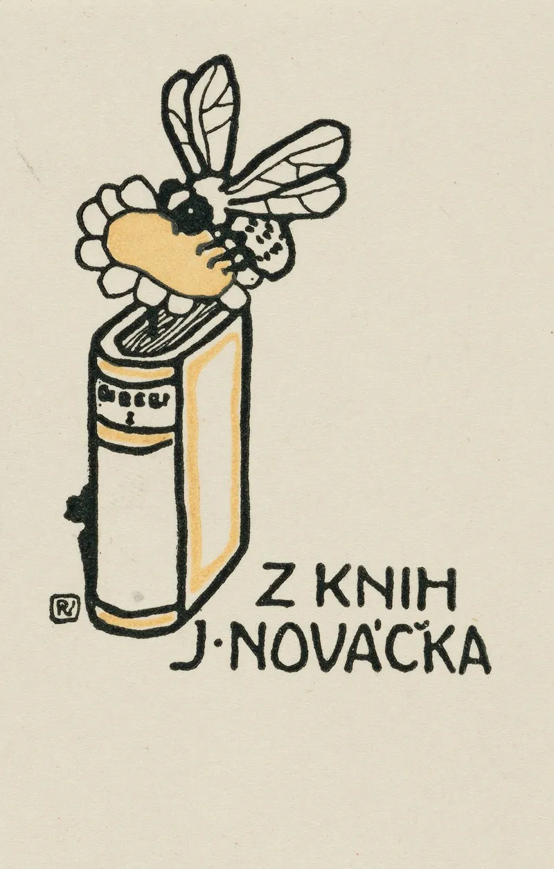 Bookplate Z Knih J Novacka by Vojtech Preissig - Canvas Print