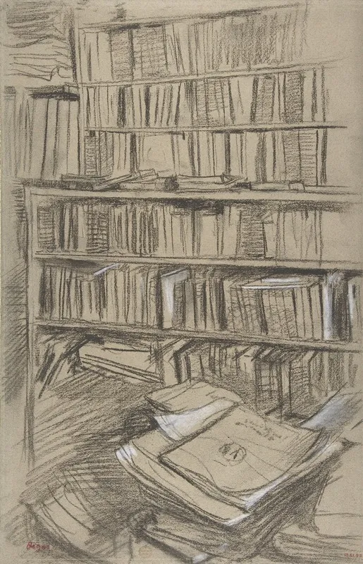 Bookshelves Study For Edmond Duranty
