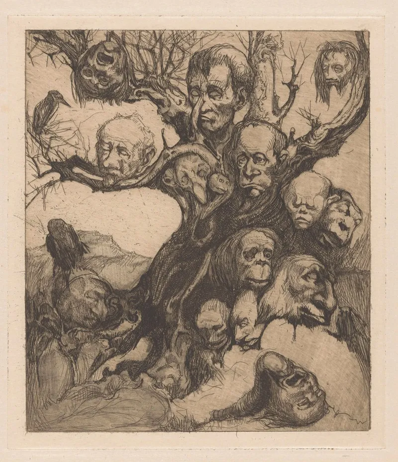 Boom Met Fantastische Koppen by Johannes Josephus Aarts - Canvas Print