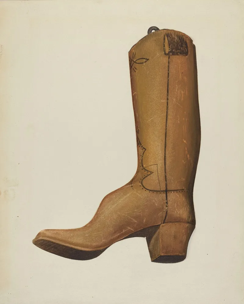 Boot Shop Sign by Alice Stearns - Canvas Print