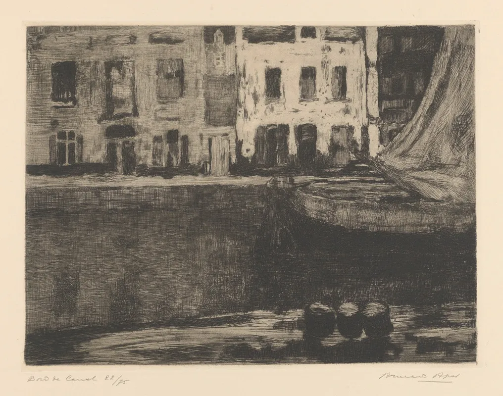 Bord De Canal by Armand Apol - Canvas Print