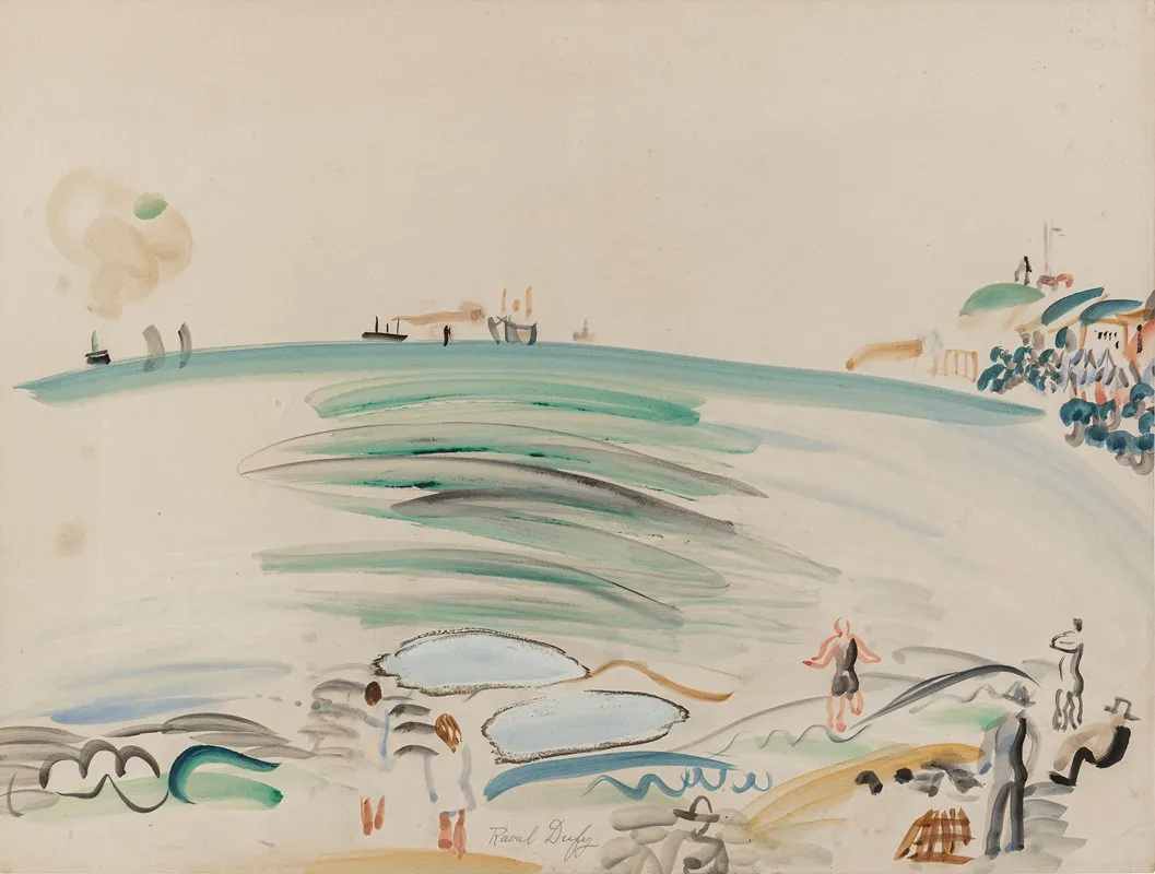 Bord De Mer A Sainte Adresse by Raoul Dufy - Canvas Print