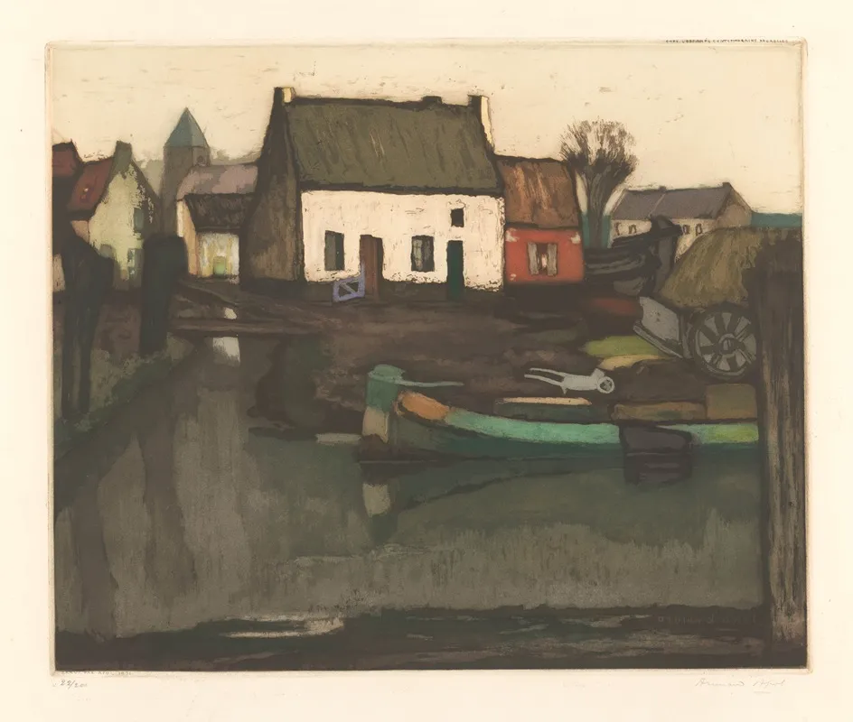 Bord Du Canal by Armand Apol - Canvas Print