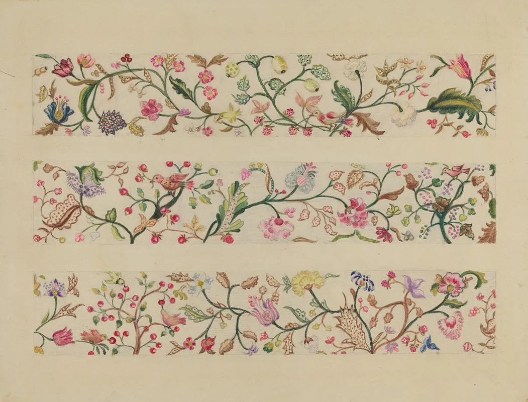 Border Or Valance by Fanchon Larzelere - Canvas Print