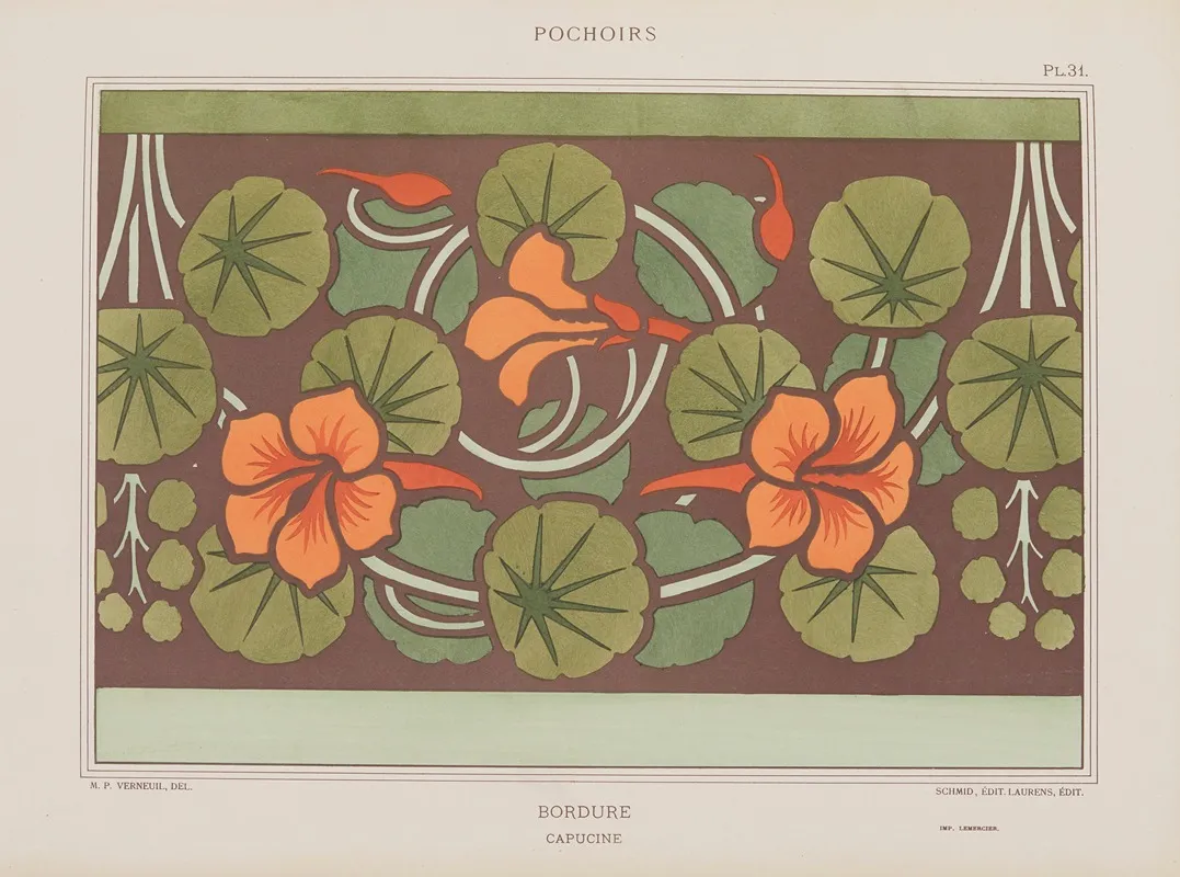 Bordure Capucine by Maurice Pillard Verneuil - Canvas Print