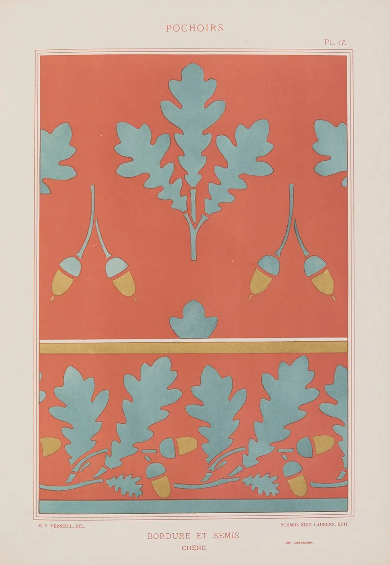 Bordure Et Semis Chene by Maurice Pillard Verneuil - Canvas Print