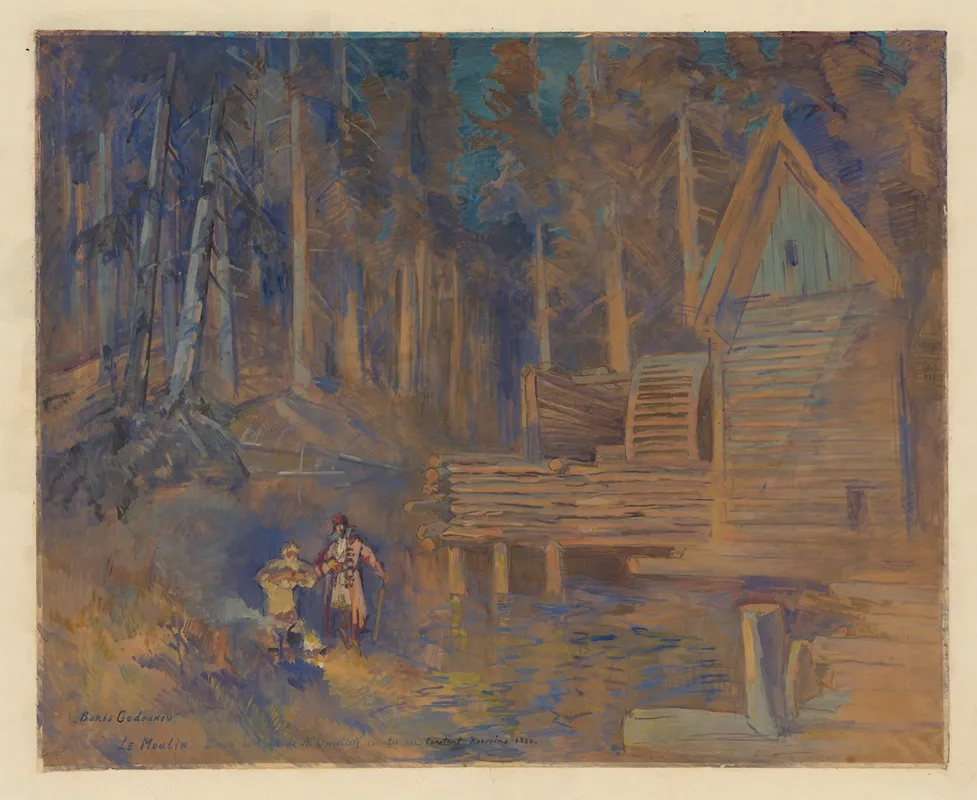 Boris Godounov Maquette De Decor Le Moulin Dapres Lidee De M Ermolieff