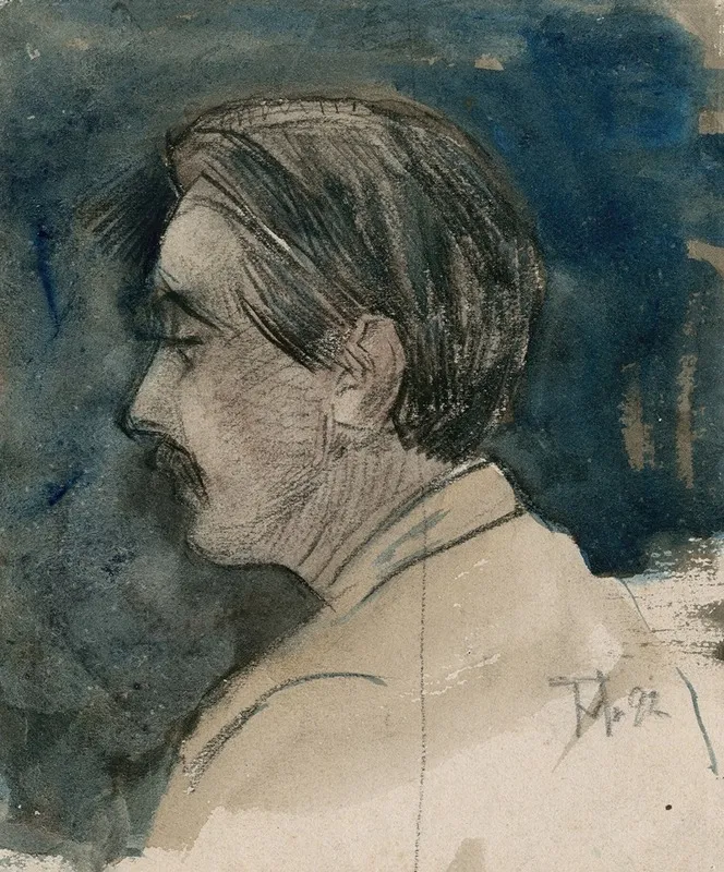 Borstbeeld Van Een Jonge Man by Theo van Hoytema - Canvas Print