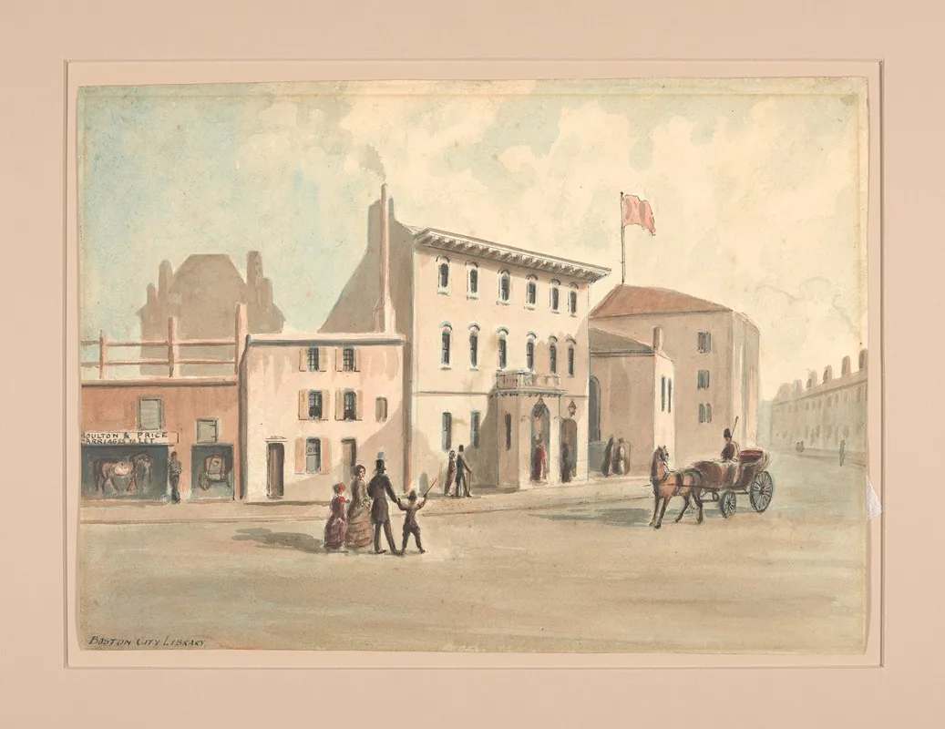 Boston City Library by Benjamin Champney - Canvas Print