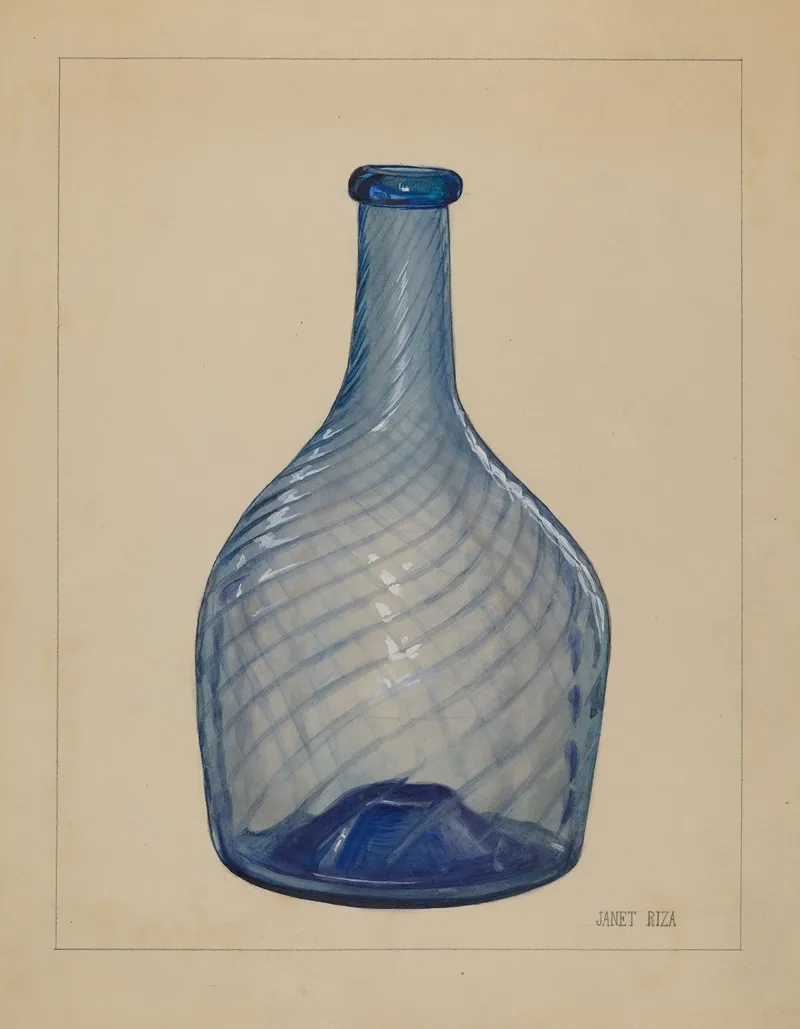 Bottle 15 by Janet Riza - Canvas Print