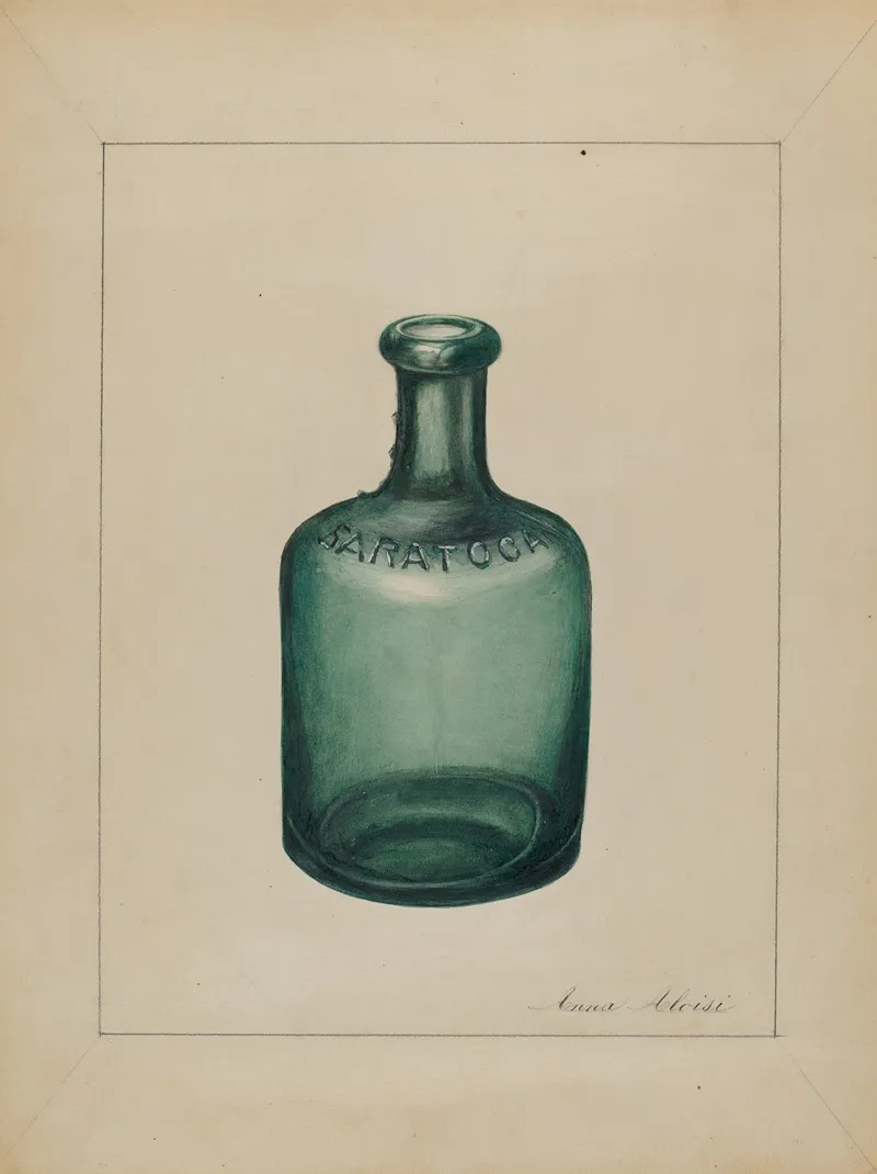 Bottle For Spring Water by John Fisk - Canvas Print