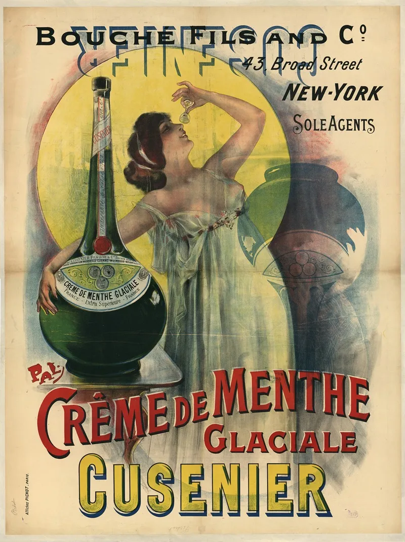 Bouchee Fils And C New York Sole Agents Creme De Menthe Glaciale Cusenier