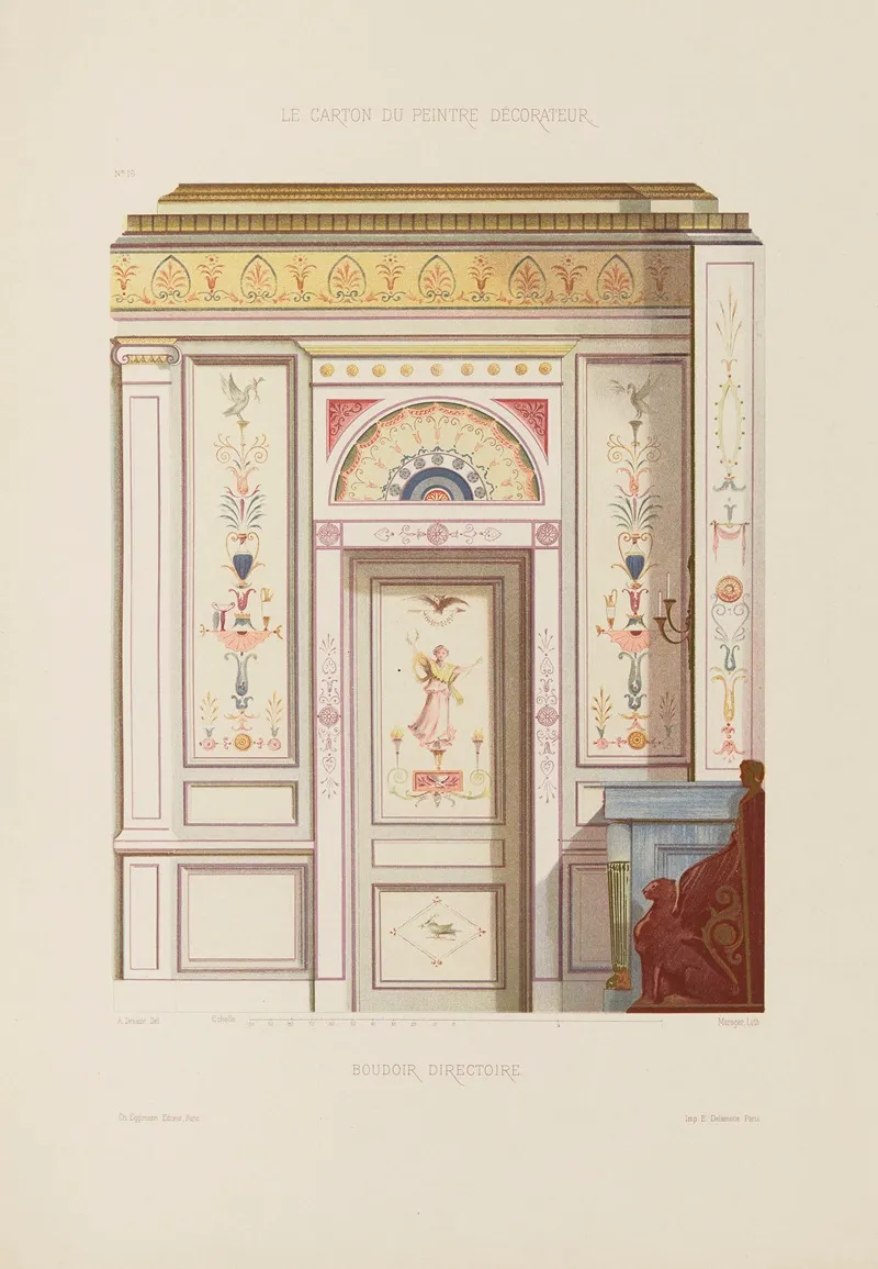 Boudoir Directoire by A. Desaint - Canvas Print
