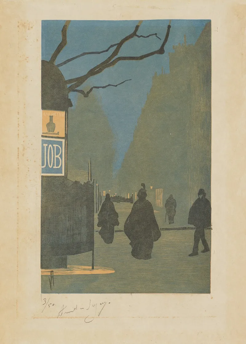 Boulevard Malesherbes Le Soir 2 by Amédée Joyau - Canvas Print