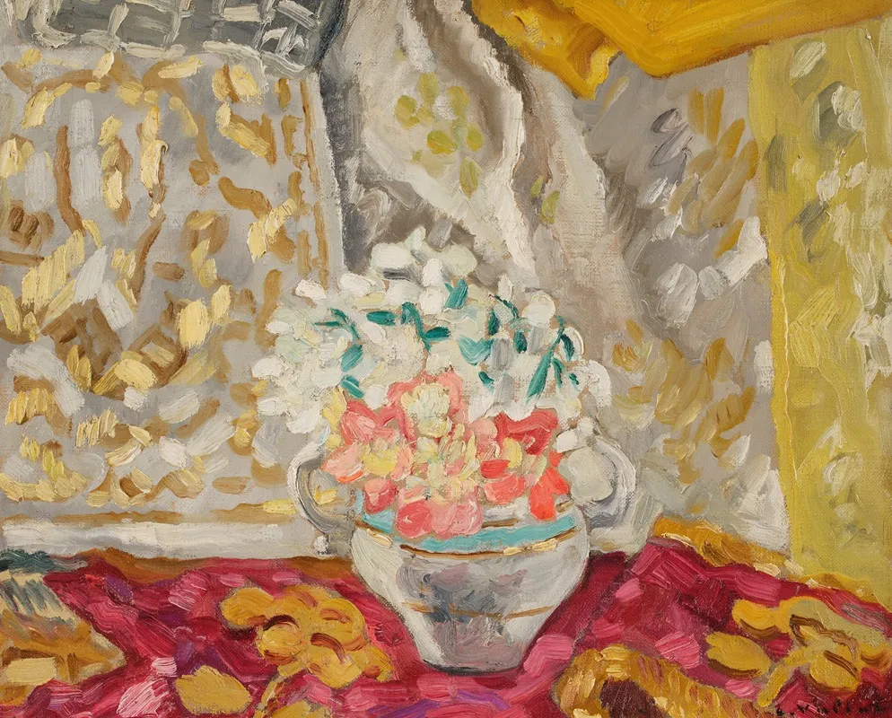 Bouquet Aux Tentures by Louis Valtat - Canvas Print