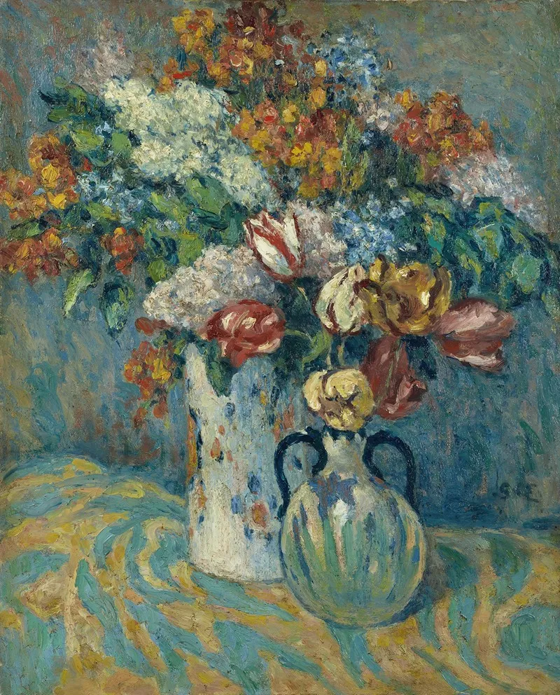 Bouquet De Fleurs 11 by Georges d'Espagnat - Canvas Print