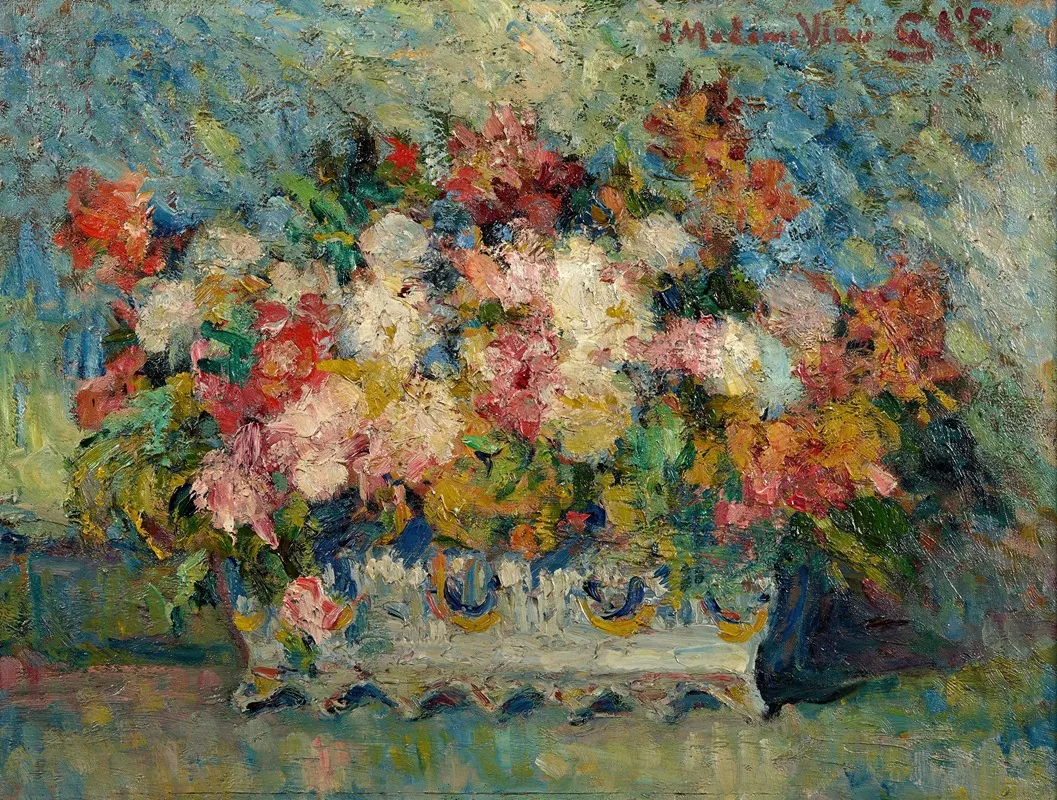 Bouquet De Fleurs 19 by Georges d'Espagnat - Canvas Print