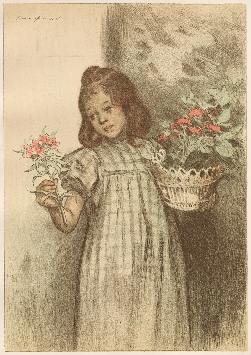 Bouquetiere by Firmin Bouisset - Canvas Print