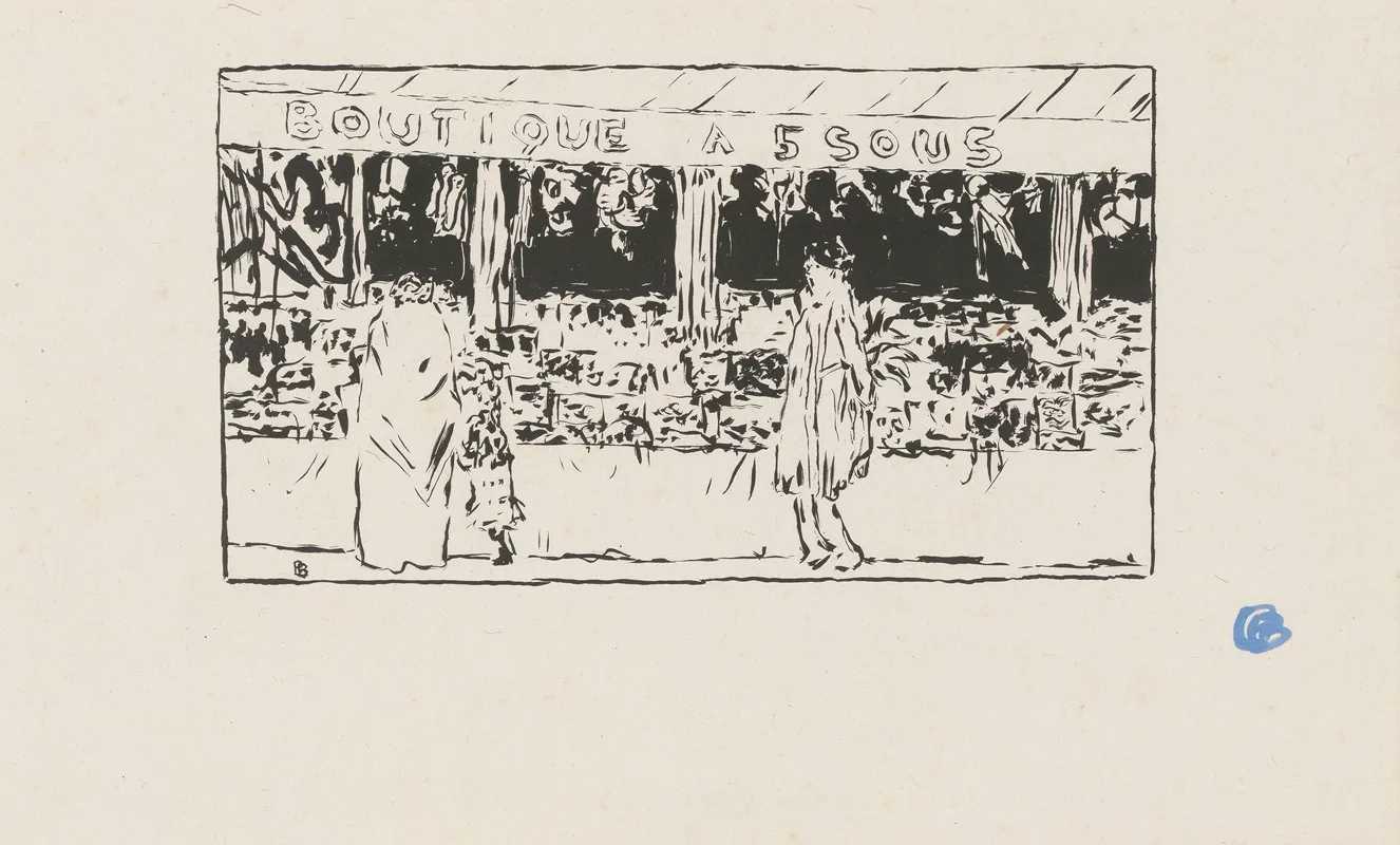 Boutique A Cinq Sous by Pierre Bonnard - Canvas Print