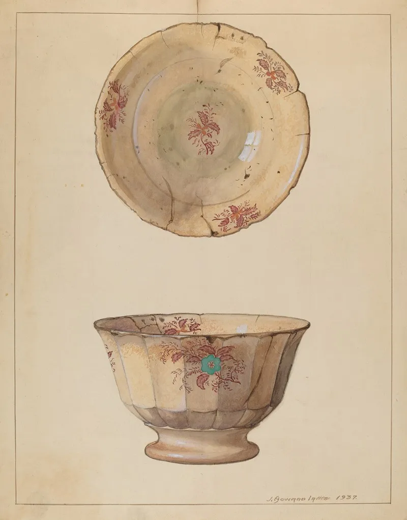 Bowl 15 by J. Howard Iams - Canvas Print
