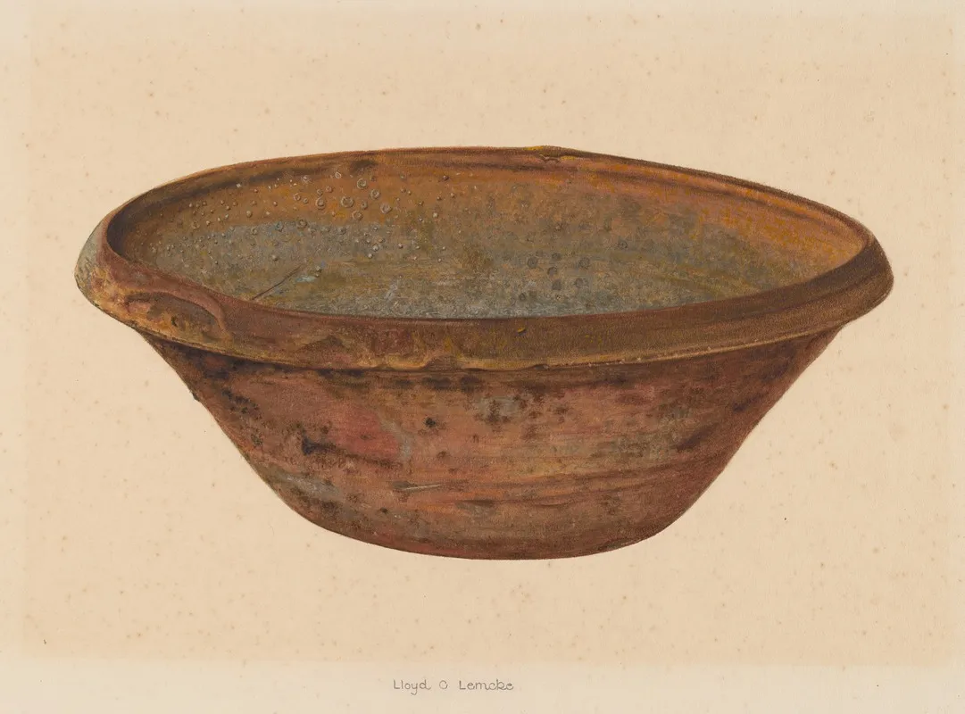 Bowl 33 by Lloyd Charles Lemcke - Canvas Print