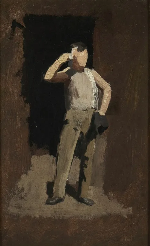 Boy In Brown Study For The Ironworkers Noontime