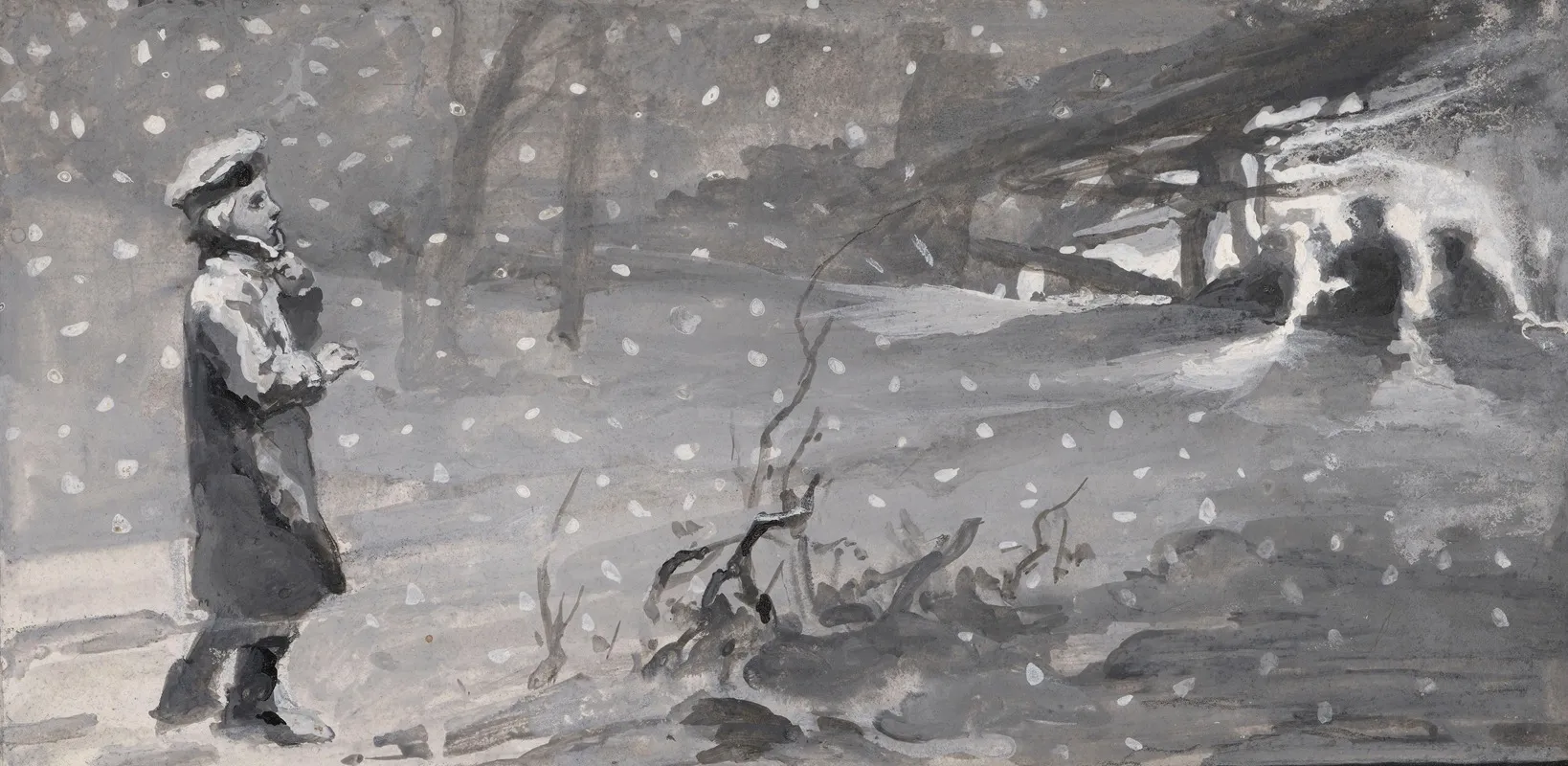Boy On A Snowy Night