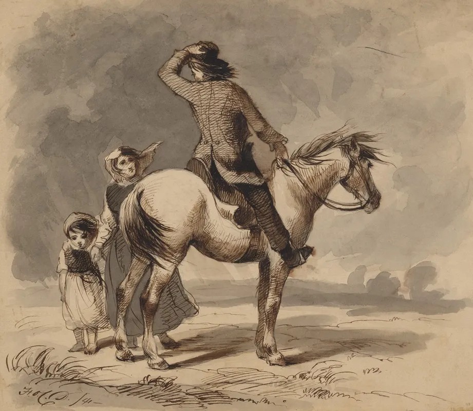 Boy On Pony And Two Girls