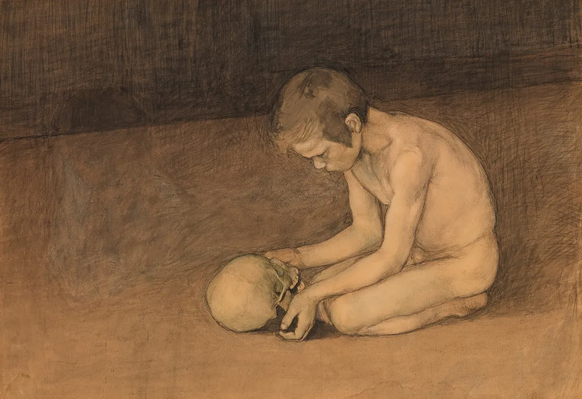 Boy With Skull