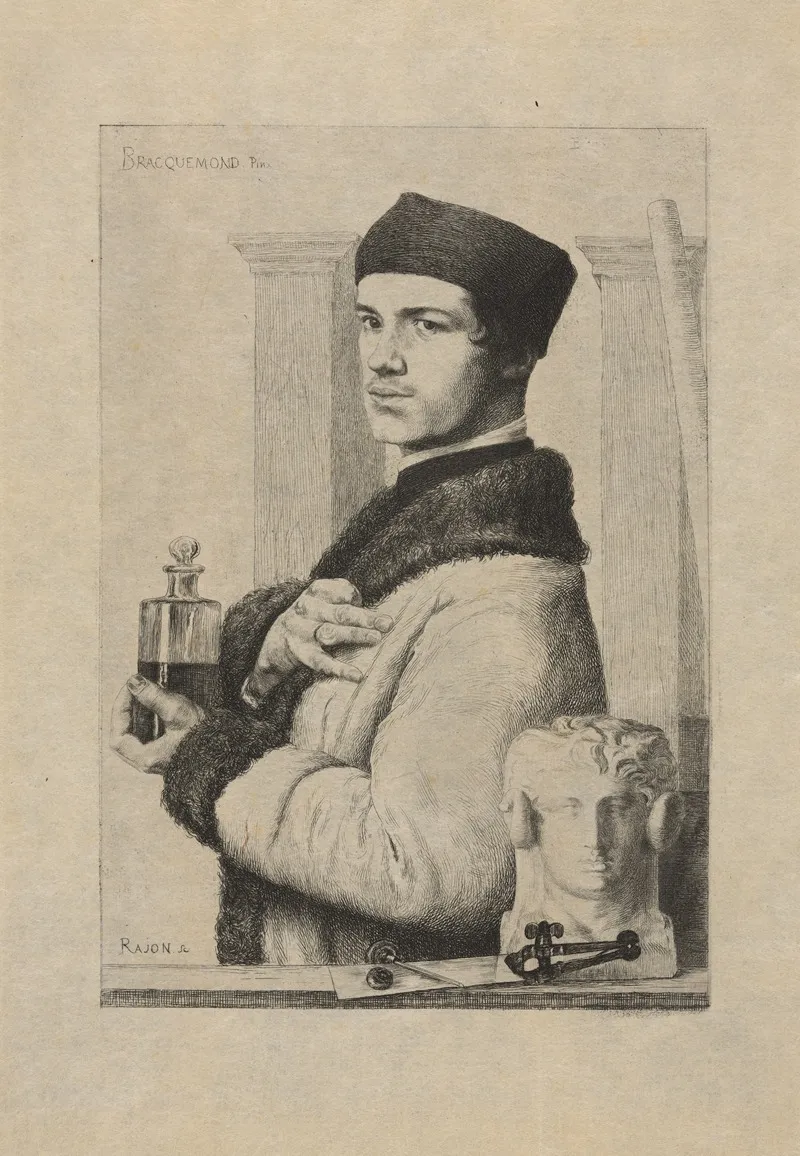 Bracquemond 4 by Félix Bracquemond - Canvas Print