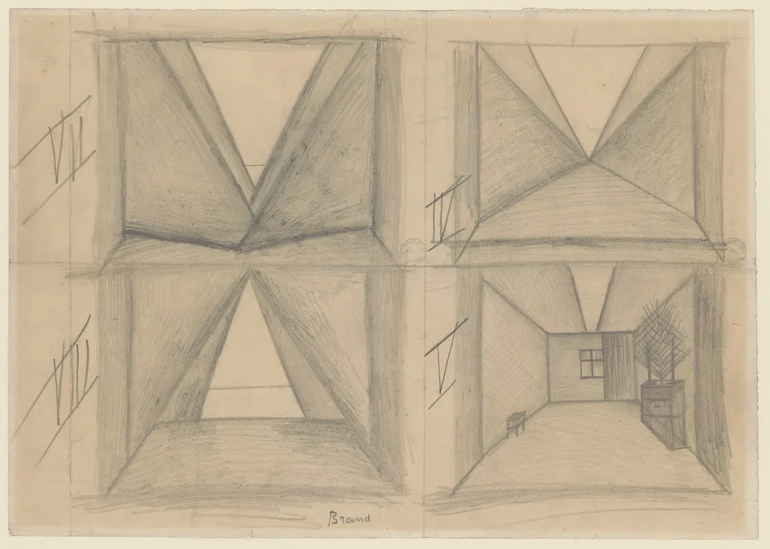 Brand Maquette De Decor Decors Iv V Vii Et Viii by Georges Pitoëff - Canvas Print