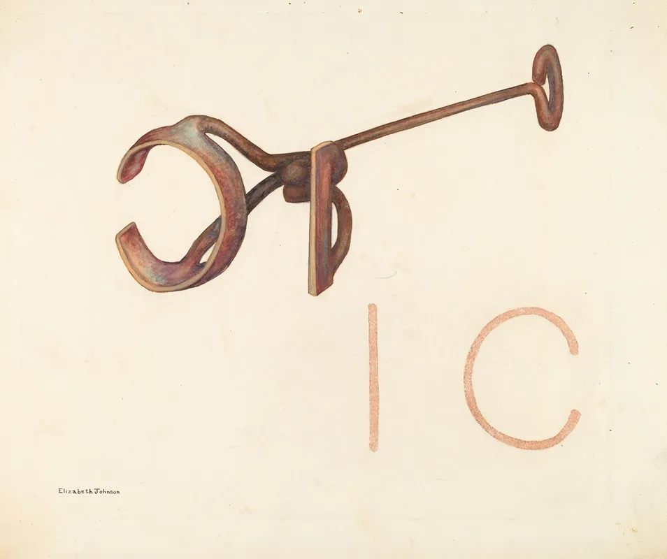Branding Iron 10 by Elizabeth Johnson - Canvas Print