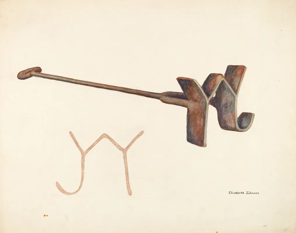 Branding Iron 12 by Elizabeth Johnson - Canvas Print