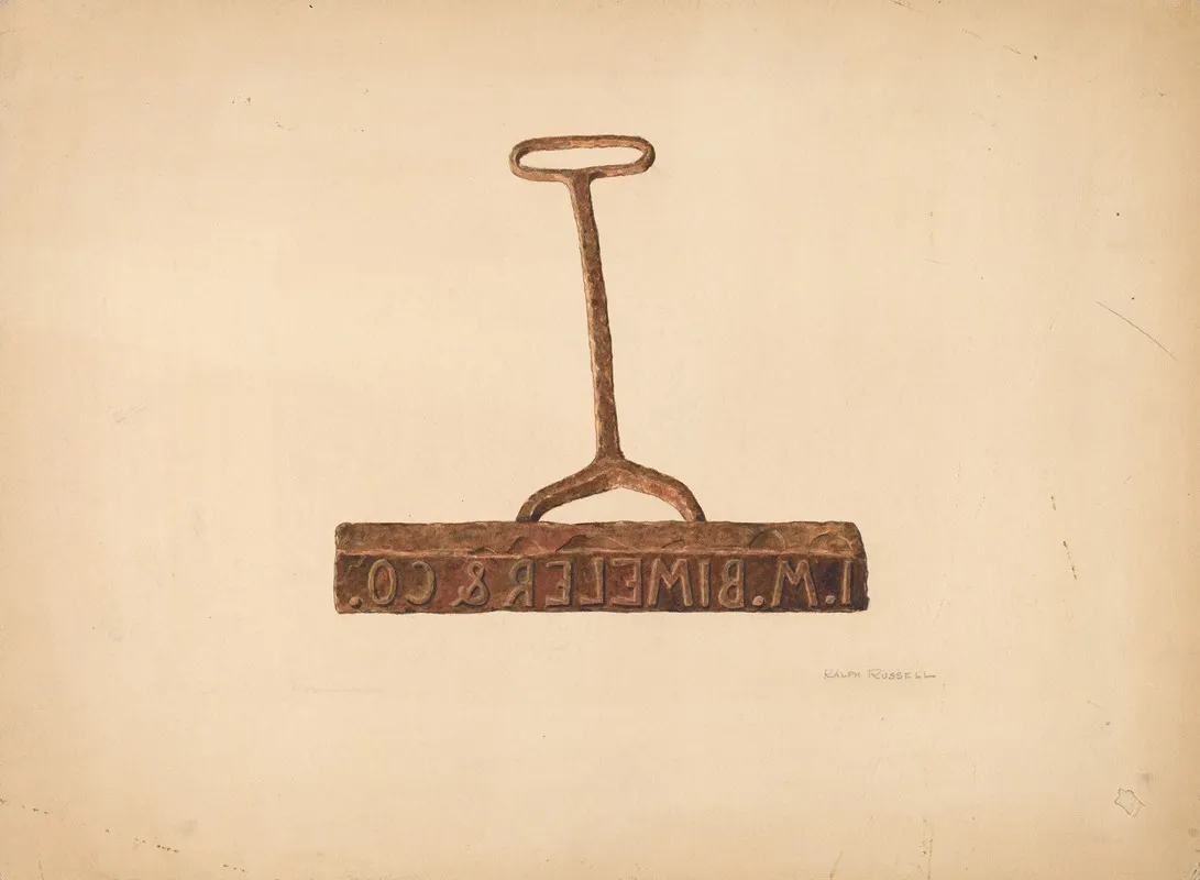 Branding Iron Used For Boxes And Bags by Ralph Russell - Canvas Print