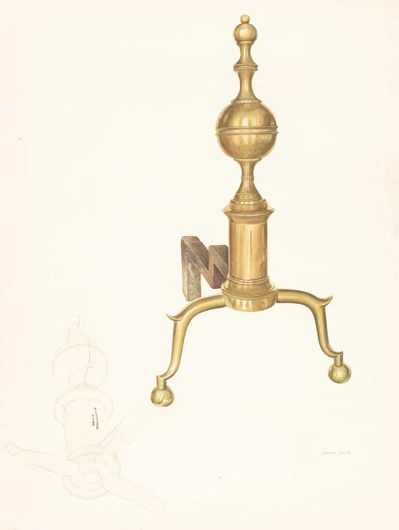 Brass Andirons 2 by Robert Clark - Canvas Print