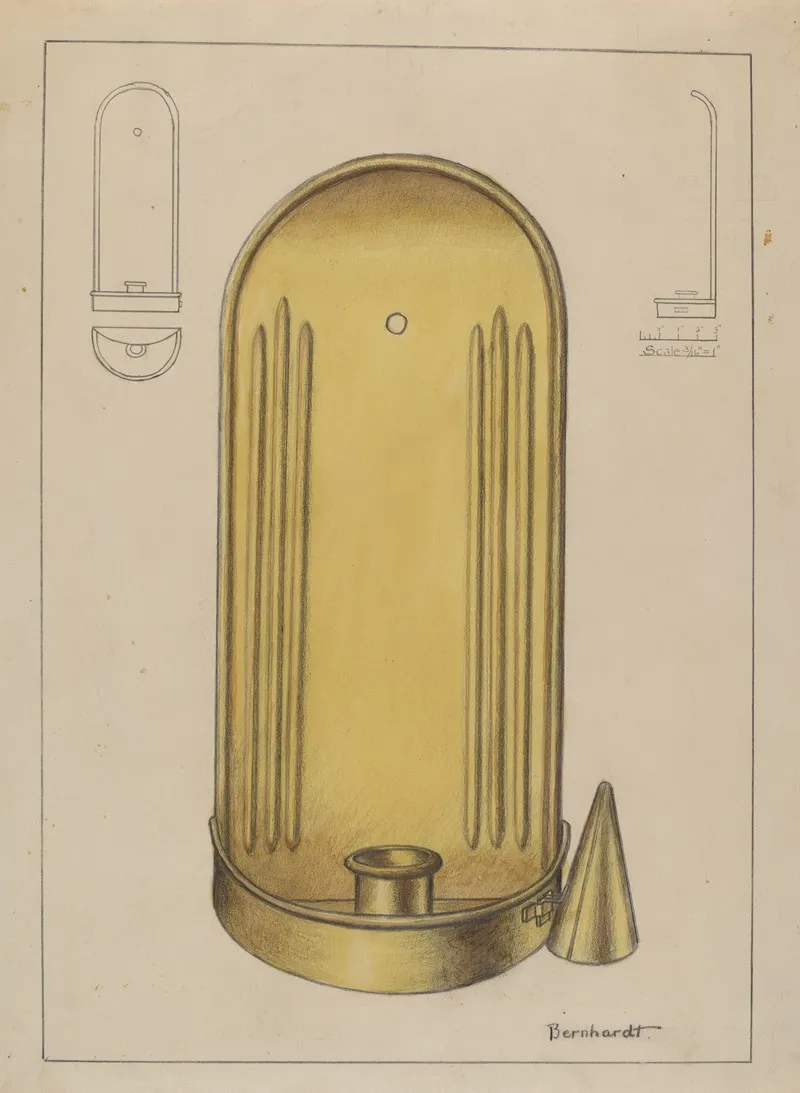 Brass Candle Holder by Gerald Bernhardt - Canvas Print